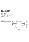 InLight Πλαφονιέρα οροφής γκρι από travertine marble 2XG9 D:25cm (43067)