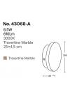 InLight Επιτοίχιο φωτιστικό γκρι από travertine marble LED 6.5W D:25cm (43068-A)