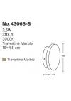InLight Επιτοίχιο φωτιστικό γκρι από travertine marble LED 3.5W D:16cm (43068-B)