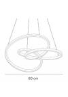 Inlight Κρεμαστό φωτιστικό LED 58W 3CCT (by switch on base) σε μαύρη απόχρωση D:60cm (6092-A-Black)