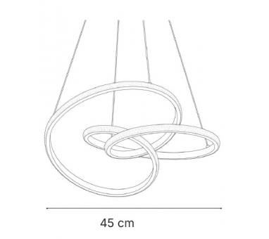Inlight Κρεμαστό φωτιστικό LED 40W 3CCT (by switch on base) σε μα΄ύρη απόχρωση D:45cm (6092-B-Black)