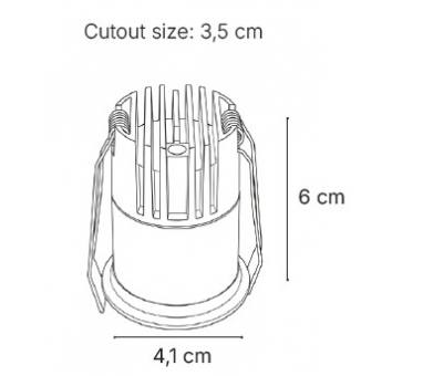 Inlight Downlight σποτ 5W 3CCT σε λευκή απόχρωση D: 4.1x6cm (X00360W)