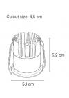 Inlight Downlight σποτ 9W 3CCT σε μαύρη απόχρωση D: 5,1x5,2cm (X00370B)
