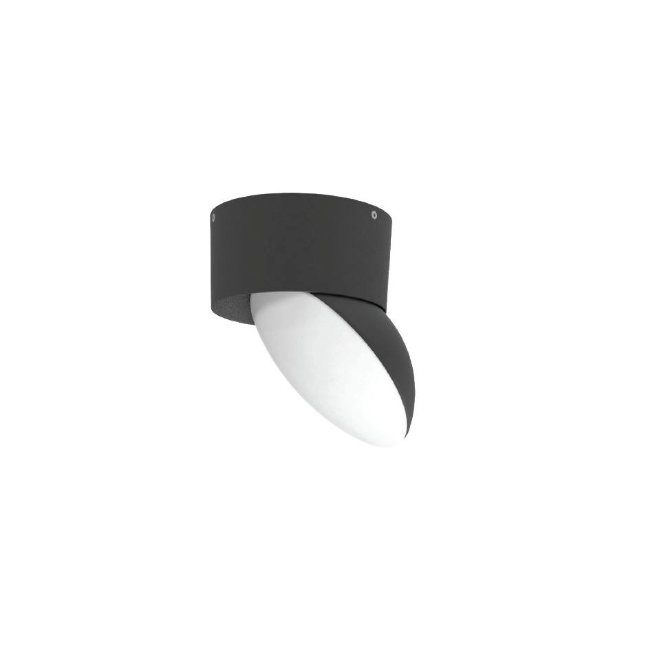 it-Lighting Wabash LED 7W 3CCT Outdoor Wall Lamp Black D:13cm (80208410)