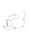 it-Lighting Wabash LED 7W 3CCT Outdoor Wall Lamp Black D:13cm (80208310)