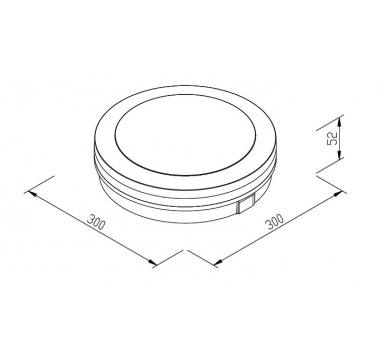 it-Lighting Klamath LED 36W 3CCT Outdoor Ceiling Light Grey D:30cmx5,2cm (80301130)