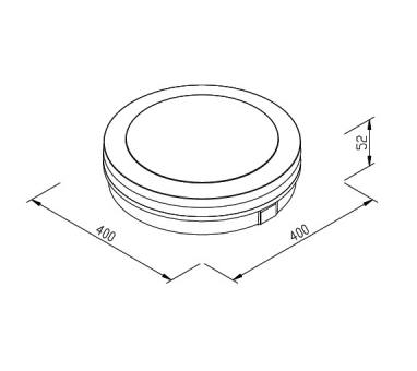 it-Lighting Klamath mega LED 48W 3CCT Outdoor Ceiling Light White D:40cmx5,2cm (80301220)