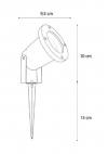 it-Lighting Mercury 1xGU10 Outdoor Spike Light Black D:9,5cm (80600514)