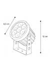 it-Lighting Crest range LED 12W RGB CCT Outdoor Wall Lamp Black D:8.5 x 12cm (80700515)