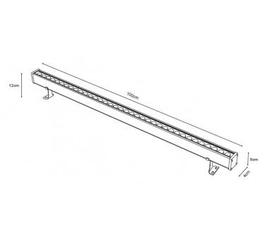 it-Lighting Acadia mega LED 48W RGB 3CCT Wall Washer Silver D:100cm (80700315)