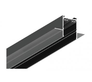 InLight Χωνευτή μαγνητική ράγα 220V με κάλυμμα σε μαύρη απόχρωση D:2m (TRM20022)