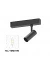 Inlight Φωτιστικό spot LED 7W, 3CCT, 24° για μαγνητική ράγα 220V, σε μαύρη απόχρωση D:3,5x8cm (TM20110)