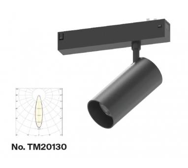 Inlight Φωτιστικό spot LED 18W, 3CCT, 24° για μαγνητική ράγα 220V, σε μαύρη απόχρωση D:5,5x12cm (TM20130)
