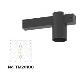 Inlight Φωτιστικό spot LED 10W, 3CCT, 24° για μαγνητική ράγα 220V, σε μαύρη απόχρωση D:6x9.5cm (TM20100)