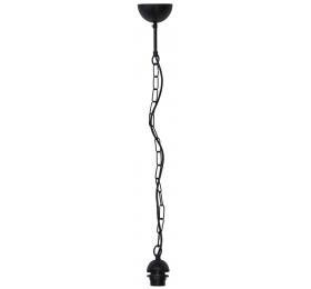 Heronia E/27K 1/L CHAIN BLACK ΑΝΑΡΤΗΣΗ ΑΛΥΣΙΔΑ ΡΟΔΕΛΑ