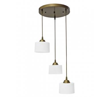 Heronia DRUM/14 PENDEL 3/L WHITE-GOLD ΚΡΕΜΑΣΤΟ