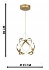 Heronia ATOMIC-25 GOLD LED 42W ΦΩΤΙΣΤΙΚΟ LED ΚΡΕΜΑΣΤΟ