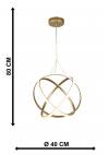 Heronia ATOMIC-40 GOLD LED 69W ΦΩΤΙΣΤΙΚΟ LED ΚΡΕΜΑΣΤΟ