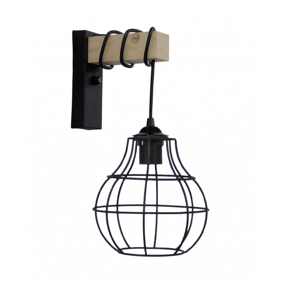 Heronia FUN-50AP SQUARE BLACK ΑΠΛΙΚΑ ΞΥΛΙΝΗ ΜΕ ΠΛΕΓΜΑ