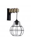 Heronia FUN-50AP SQUARE BLACK ΑΠΛΙΚΑ ΞΥΛΙΝΗ ΜΕ ΠΛΕΓΜΑ