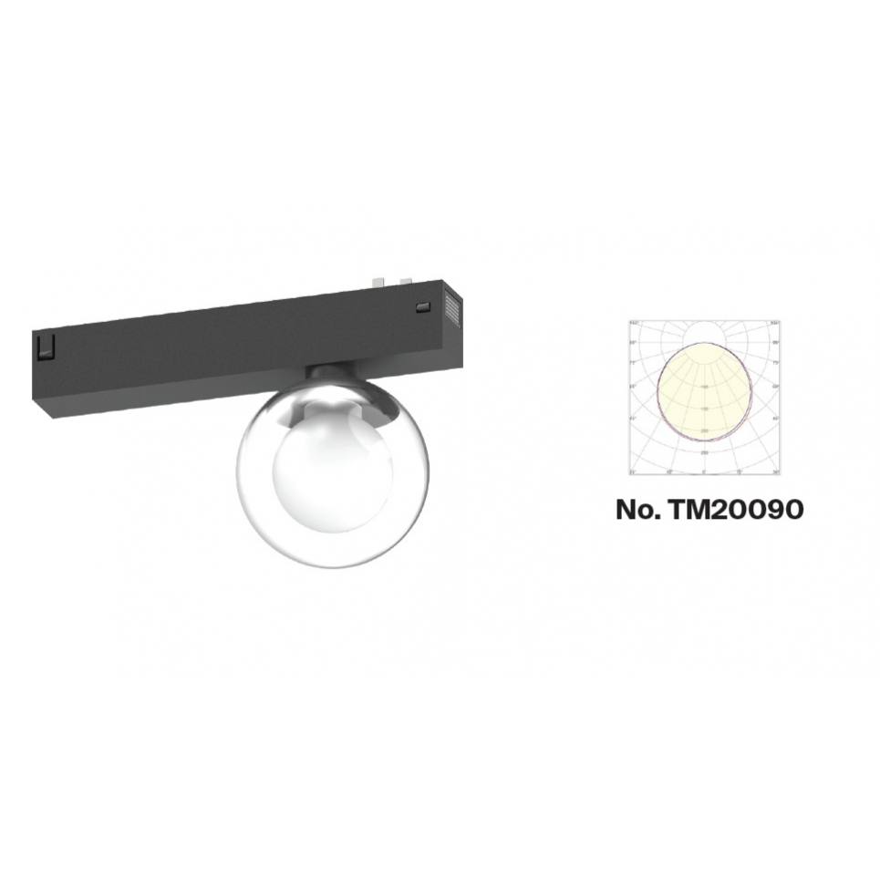 Inlight Φωτιστικό LED 7W 3CCT για μαγνητική ράγα 220V σε μαύρη απόχρωση D:8X10cm (TM20090)