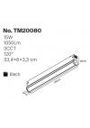 Inlight Γραμμικό Φωτιστικό LED 15W  3CCT 120°,για Μαγνητική Ράγα 220V  σε μαύρη απόχρωση D: 33,4x6x3,3cm (TM20080)