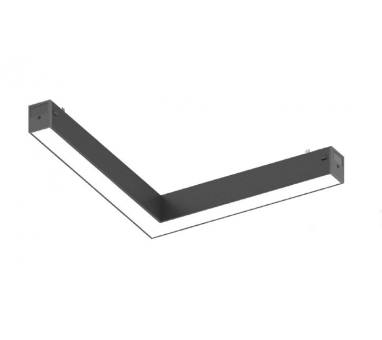 Inlight Γωνιακό γραμμικό φωτιστικό LED 20W, 3CCT, 120° για μαγνητική ράγα 220V, σε μαύρη απόχρωση D:24,2x22x3cm (TM20060)