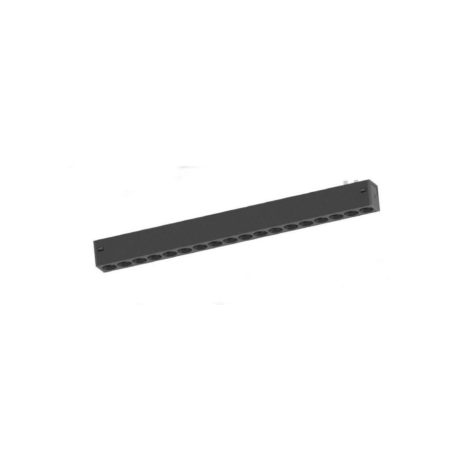 Inlight Γραμμικό Φωτιστικό LED 18W με Anti-glare Dots 3CCT 24° για μαγνητική Ράγα 220V  σε μαύρη απόχρωση D: 32,8x3cm (TM20010)