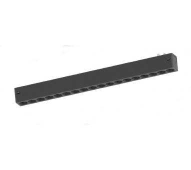Inlight Γραμμικό Φωτιστικό LED 18W με Anti-glare Dots 3CCT 24° για μαγνητική Ράγα 220V  σε μαύρη απόχρωση D: 32,8x3cm (TM20010)