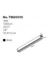 Inlight Γραμμικό Φωτιστικό LED 18W με Anti-glare Dots 3CCT 24° για μαγνητική Ράγα 220V  σε μαύρη απόχρωση D: 32,8x3cm (TM20010)