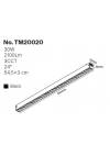Inlight Γραμμικό Φωτιστικό LED 30W με Anti-glare Dots 3CCT 24° για μαγνητική Ράγα 220V  σε μαύρη απόχρωση D: 54,5x3cm (TM20020)
