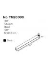 Inlight Γραμμικό Φωτιστικό LED 15W 3CCT 120° για μαγνητική Ράγα 220V  σε μαύρη απόχρωση D: 32,8x3cm (TM20030)