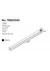Inlight Γραμμικό Φωτιστικό LED 25W 3CCT 120° για μαγνητική Ράγα 220V  σε μαύρη απόχρωση D: 54,5x3cm (TM20040)