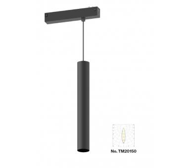 Inlight Κρεμαστό φωτιστικό LED 10W, 3CCT, 24°, για μαγνητική ράγα 220V  σε μαύρη απόχρωση D:4x30cm (TM20150)