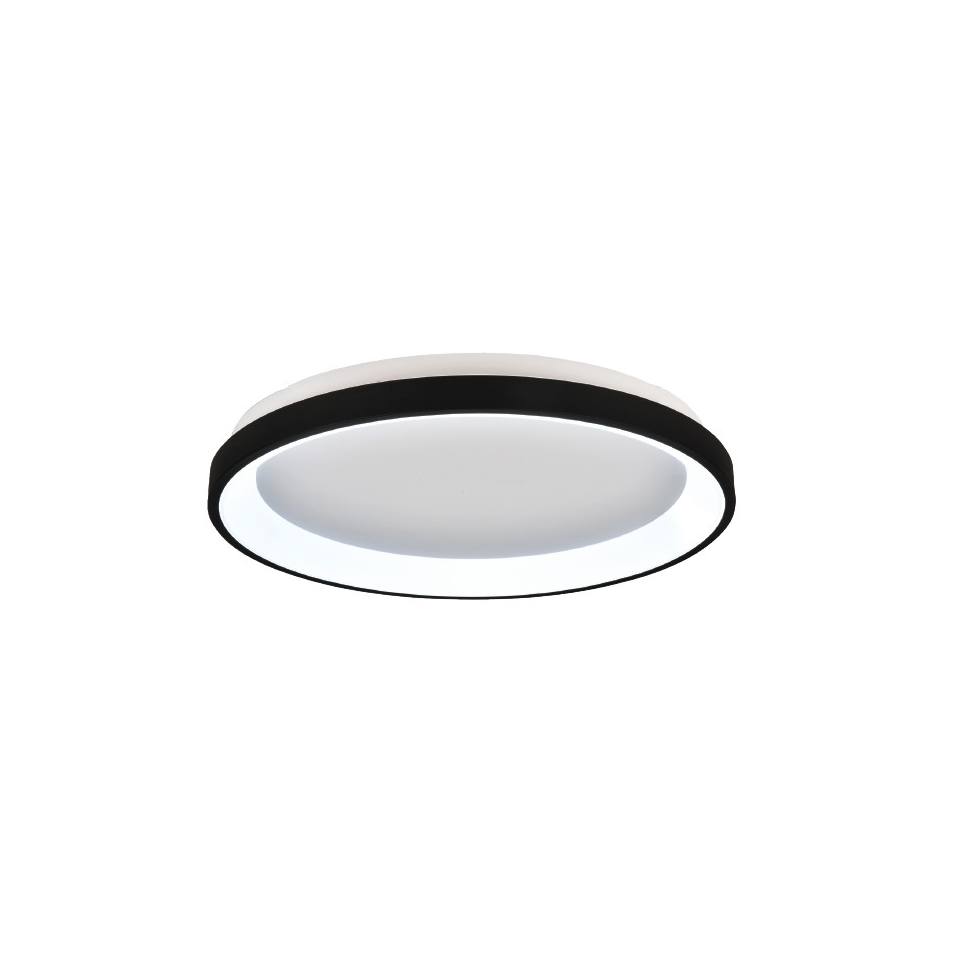 Inlight Πλαφονιέρα οροφής LED 28W 3CCT από μαύρο μέταλλο και ακρυλικό D:40x5cm (42044-C-Black)