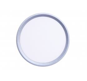Inlight Πλαφονιέρα οροφής LED 18W 3CCT (by switch on base) σε ασημί απόχρωση D:23x2,5cm (42036-E-Silver)
