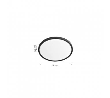 Inlight Πλαφονιέρα οροφής LED 24W 3CCT (by switch on base) σε ασημί απόχρωση D:30x2,5cm (42036-D-Silver)