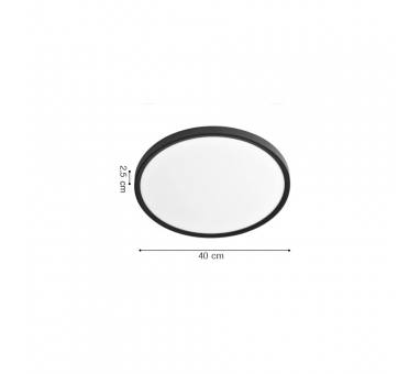 Inlight Πλαφονιέρα οροφής LED 32W 3CCT (by switch on base) σε ασημί απόχρωση D:40x2,5cm (42036-C-Silver)