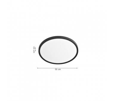 Inlight Πλαφονιέρα οροφής LED 40W 3CCT (by switch on base) σε ασημί απόχρωση D:50x2,5cm (42036-B-Sillver)