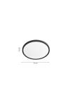 Inlight Πλαφονιέρα οροφής LED 40W 3CCT (by switch on base) σε ασημί απόχρωση D:50x2,5cm (42036-B-Sillver)