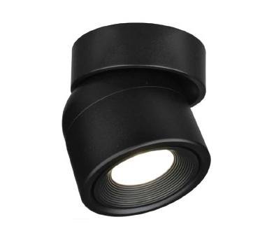 InLight Φωτιστικό Σποτ Οροφής LED 7W, 3000K , Μαύρο, D:9x9,3cm (9096-Black)