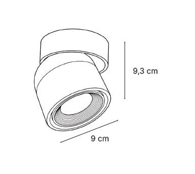 InLight Φωτιστικό Σποτ Οροφής LED 7W, 3000K , Λευκό, D:9x9,3cm (9096-White)